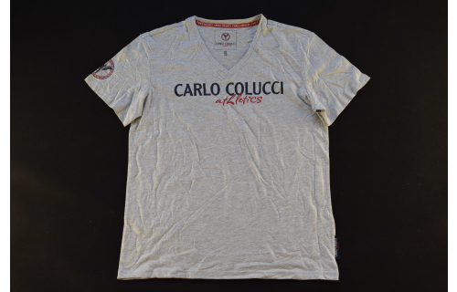 Carlo Colucci T-Shirt TShirt Oldschool Graphik Casual Hip Hop Spellout V-Neck XL