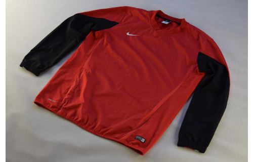 Nike Trainings Pullover Oberteil Sweater Sweatshirt Jumper Fitness Rot Black  XL