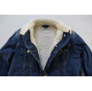 Lee Jeans Jacke Jacket Denim Sherpa Rider Teddy Winter Blau Blue Woman Damen S