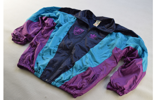 Adidas Trainings Jacke Sport Jacket Vintage 90er Nylon Glanz Track Top 152 176