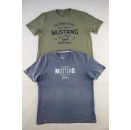 2x Mustang T-Shirt Hemd TShirt True Denim Horse Pferd...