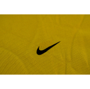 Nike T-Shirt Gelb Yellow Sport Center Check Logo Casual Lab Tech Zipper Tasche M