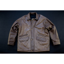 Camel Leder Jacke Leather Jacket Coat Mantel Vintage...