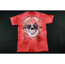 T-Shirt Skull Head Sch&auml;del Rocker The Mountain Batik...