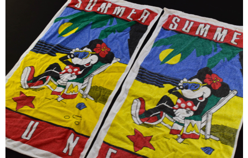 2x Disney Minnie Mouse Hand Tuch Towel Sommer Animation Vintage Strand Beach