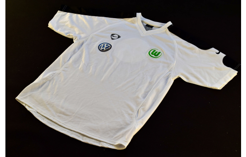 Nike VFL Wolfsburg Trikot Jersey Maglia Camiseta Trainings Shirt VW Weiß 2000s S
