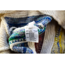 Cardigan Strick Jacke Pullover Multicolour Sweatshirt Knit Sweater Wolle Vintage 56 ca. L-XL
