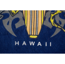 T-Shirt Hawaii North Shore Hanes Beefy Tee Longboard Graphik 90er 90s Blau Gr M