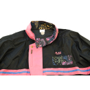 Alex Regen Jacke Wind Mantel Rain Jacket Coat Nylon Bunt Funky Vintage 90er XL