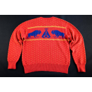 Polo Ralph Lauren Strick Pullover Sweater Knit Sweatshirt Xmas Vintage Bison XL  Crewneck Christmas Weihnachten Pulli