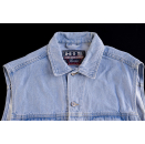 HIS Jeans Weste Vest Waistcoat True Vintage Riders Trucker Vintage Kutte Blau L