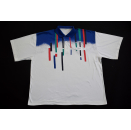 Vintage Polo T-Shirt Funky Colours Party Tennis Karneval...
