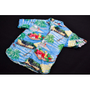 Viskose Vintage Hemd Button Down Shirt Hawaii Palm Tree...