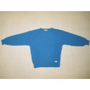Adidas Pullover Sweatshirt Knit Sweater Strick Wolle Vintage Blau D 48 & 50 NEU
