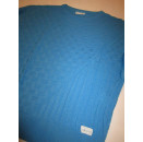 Adidas Pullover Sweatshirt Knit Sweater Strick Wolle Vintage Blau D 48 &amp; 50 NEU
